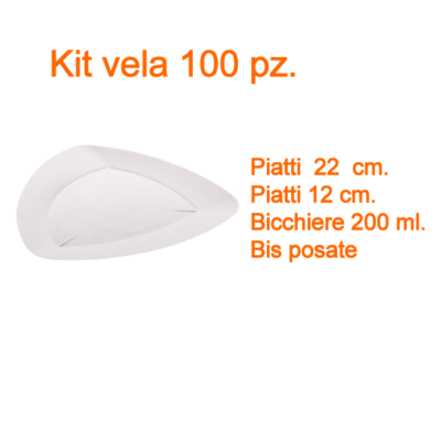 100 pz-Kit compostabile vela