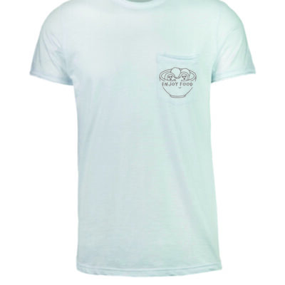 T-shirt con taschino ,scollatura tonda taglio vivo copiato 100% cotone pettinato BOWL