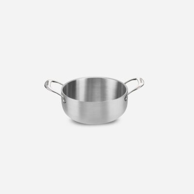 Tegamino con 2 maniglie in fusione di ottone d.14 cm