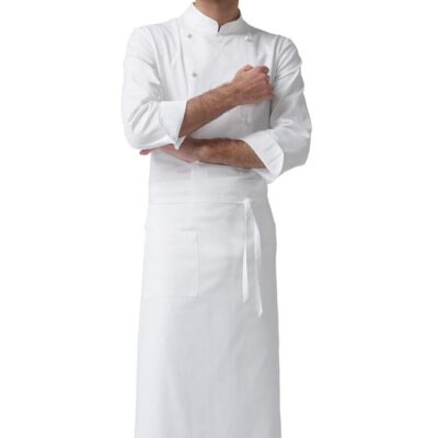 GREMBIULE bianco 100% cot.sanfor
